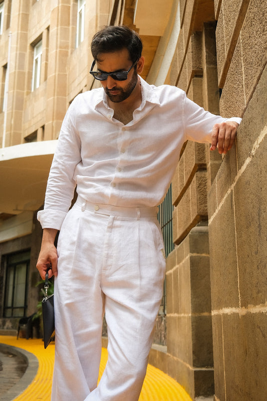 White Linen Co-ord Set