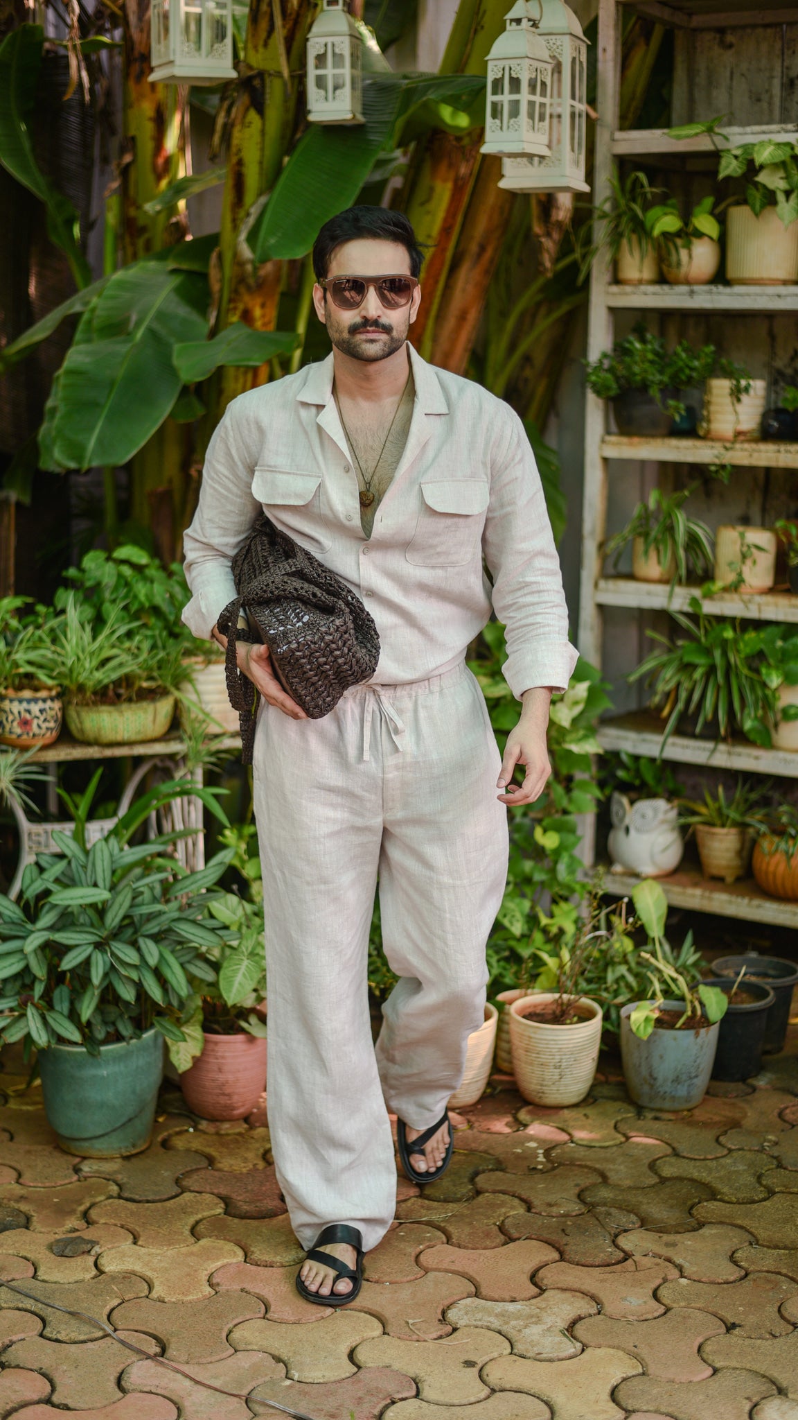 NATURAL BEIGE LINEN CO-ORD SET
