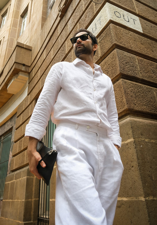 White Linen Co-ord Set