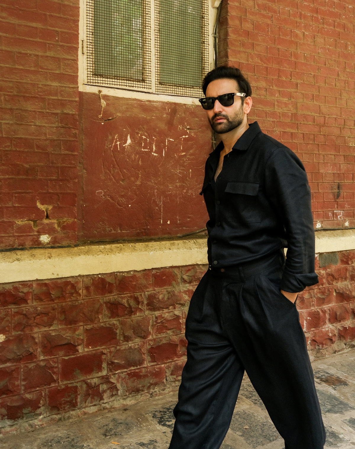 Black linen Shacket