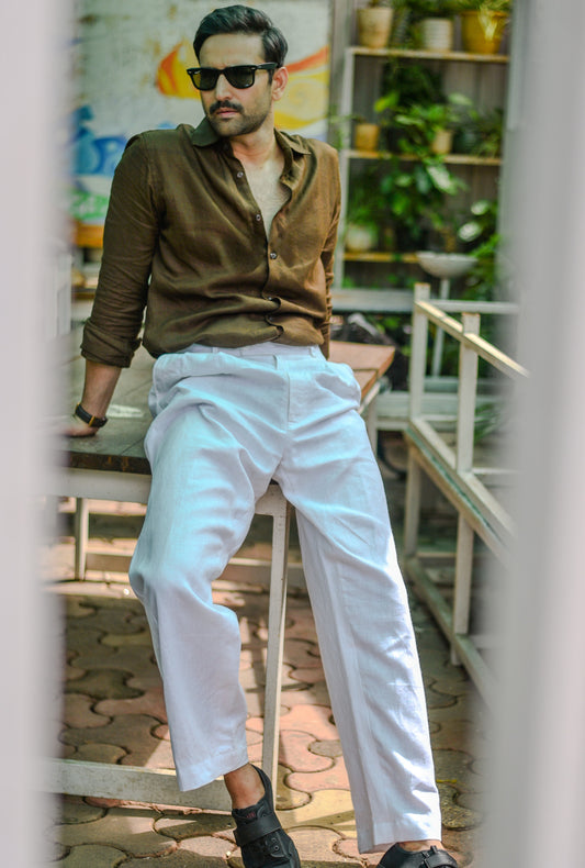 Chocolate brown white set - Separate