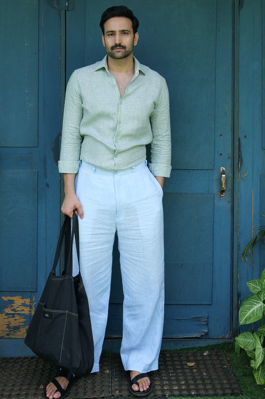 Mint green Regular fit LS Shirt
