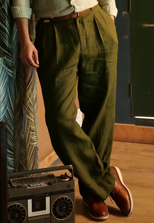 Olive Relaxed Straight pant