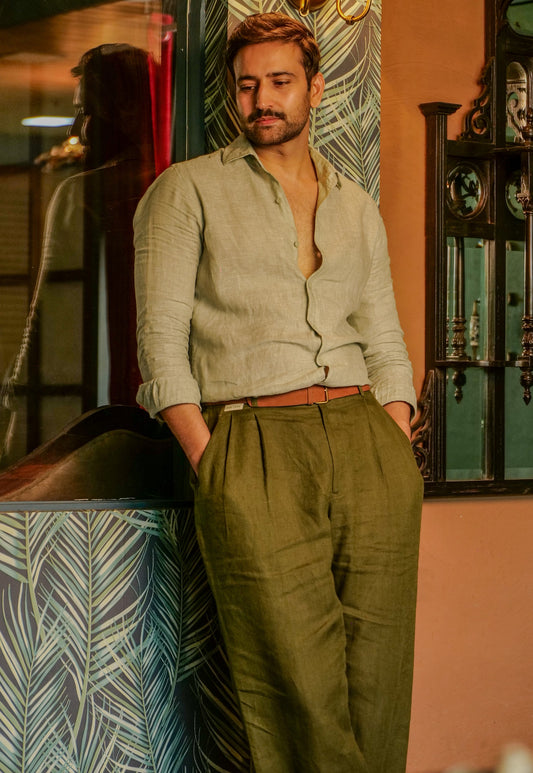 Olive Relaxed Straight pant